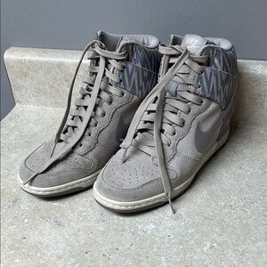 Nike Women’s High-Top Sneakers in Taupe